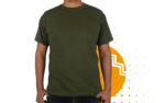 Playera campaña verde militar hombre. Ideal para personalizar con tu logo o eslogan.