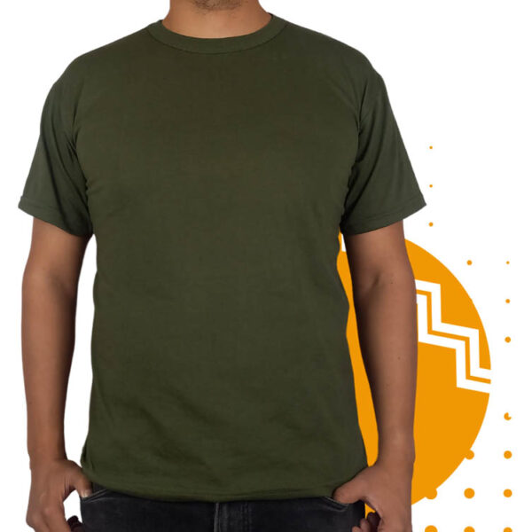 Playera campaña verde militar hombre. Ideal para personalizar con tu logo o eslogan.