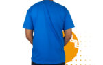 Playera campaña azul hombre. Ideal para personalizar con tu logo o eslogan.