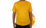 Playera campaña amarillo hombre. Ideal para personalizar con tu logo o eslogan.