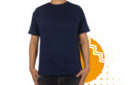 Playera campaña azul marino hombre. Ideal para personalizar con tu logo o eslogan.