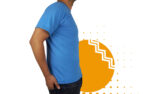Playera campaña azul cielo hombre. Ideal para personalizar con tu logo o eslogan.