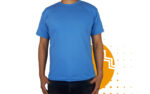 Playera campaña azul cielo hombre. Ideal para personalizar con tu logo o eslogan.