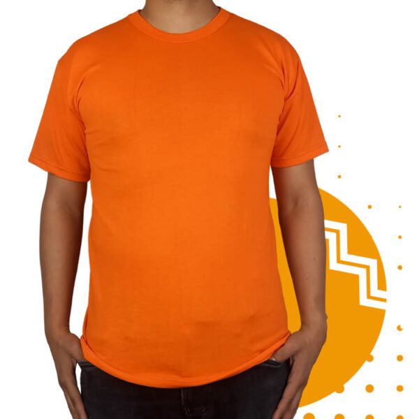 Playera campaña naranja hombre. Ideal para personalizar con tu logo o eslogan.