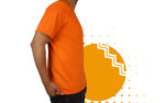 Playera campaña naranja hombre. Ideal para personalizar con tu logo o eslogan.