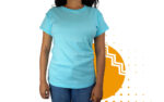Playera cuello redondo mujer azul claro. Ideal para personalizar con tu logo.