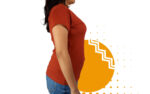 Playera cuello redondo mujer ladrillo. Ideal para personalizar con tu logo.