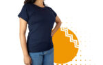Playera cuello redondo mujer azul marino. Ideal para personalizar con tu logo.