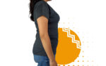 Playera cuello redondo mujer gris oxford. Ideal para personalizar con tu logo.
