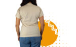Playera cuello redondo mujer hueso. Ideal para personalizar con tu logo.