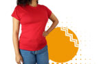Playera cuello redondo mujer rojo. Ideal para personalizar con tu logo.