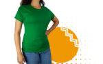 Playera cuello redondo mujer verde bandera. Ideal para personalizar con tu logo.