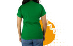 Playera cuello redondo mujer verde bandera. Ideal para personalizar con tu logo.