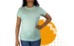 Playera cuello redondo mujer verde menta. Ideal para personalizar con tu logo.