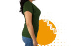 Playera cuello redondo mujer verde militar. Ideal para personalizar con tu logo.