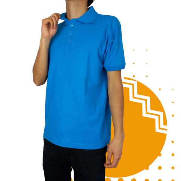 Playera polo hombre azul al mayoreo.