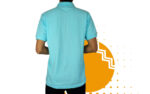 Playera polo hombre azul agua al mayoreo.