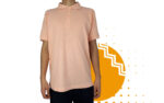 Playera polo hombre durazno al mayoreo.