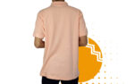 Playera polo hombre durazno al mayoreo.