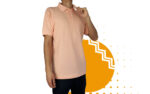 Playera polo hombre durazno al mayoreo.
