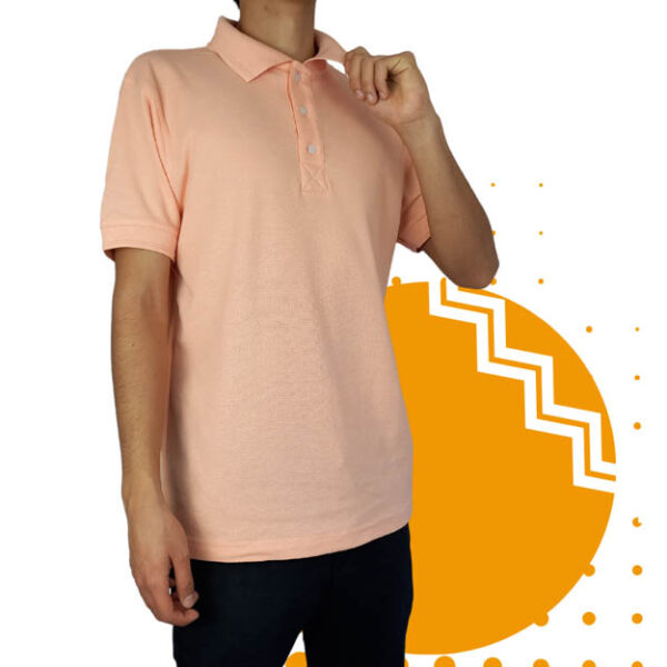 Playera polo hombre durazno al mayoreo.