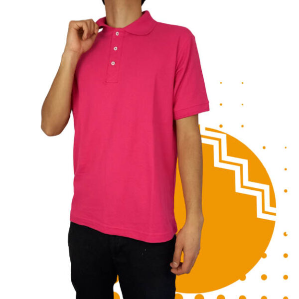 Playera polo hombre fucsia al mayoreo.