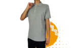 Playera polo hombre gris claro al mayoreo.