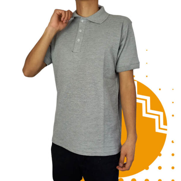 Playera polo hombre gris claro al mayoreo.