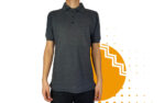 Playera polo hombre gris oxford al mayoreo.