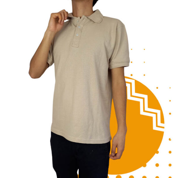 Playera polo hombre hueso al mayoreo.