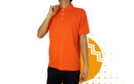 Playera polo hombre naranja al mayoreo.