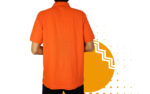 Playera polo hombre naranja al mayoreo.