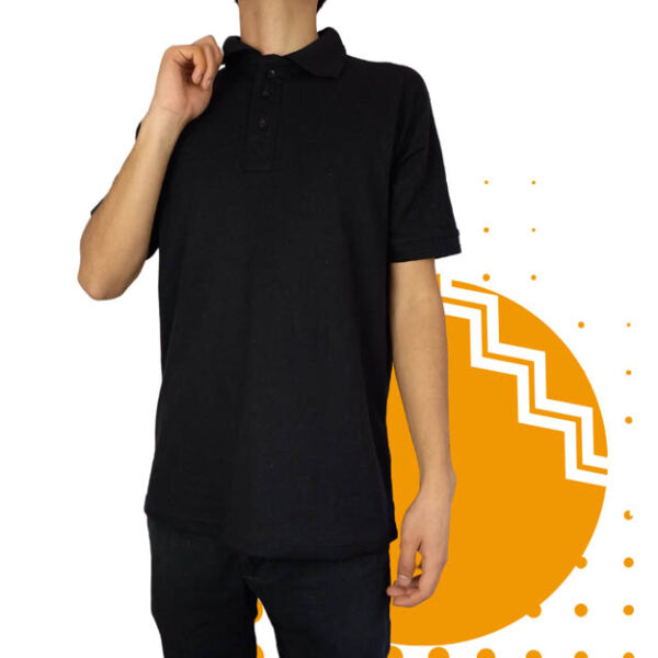 Playera polo hombre negro al mayoreo.