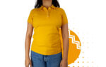 Playera polo mujer amarillo. Ideal para personalizar con tu logo.