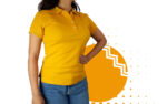 Playera polo mujer amarillo. Ideal para personalizar con tu logo.