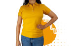 Playera polo mujer amarillo. Ideal para personalizar con tu logo.