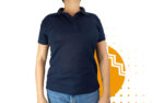 Playera polo mujer azul marino. Ideal para personalizar con tu logo.