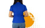 Playera polo mujer azul rey. Ideal para personalizar con tu logo.
