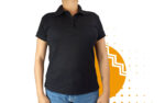 Playera polo mujer negro. Ideal para personalizar con tu logo.