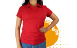 Playera polo mujer rojo. Ideal para personalizar con tu logo.