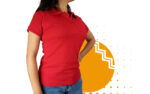 Playera polo mujer rojo. Ideal para personalizar con tu logo.