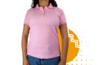 Playera polo mujer rosa. Ideal para personalizar con tu logo.