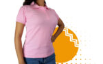 Playera polo mujer rosa. Ideal para personalizar con tu logo.