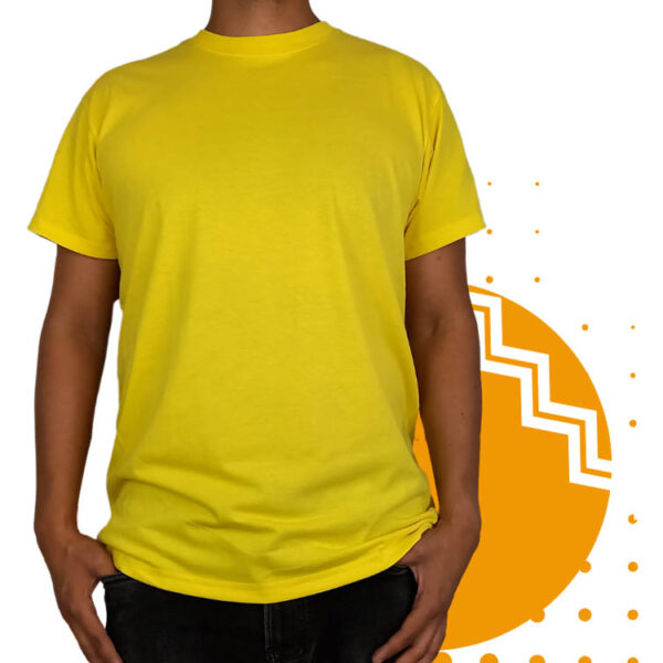 Playera amarillo pollo hombre al mayoreo.