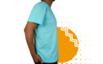 Playera azul turquesa hombre al mayoreo.