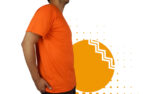 Playera naranja hombre al mayoreo.