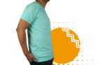Playera verde agua hombre al mayoreo.